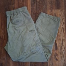 FIELD  STREAM MEN CONVERTIBLE NYLON PANTS SIZE L GREEN KHAKI FREE SHIPPING