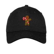 Twill Cotton Soft Women Baseball Cap Gingerbread Man Embroidery Dad Hats for Men