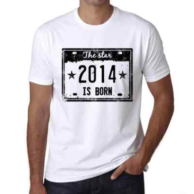 ULTRABASIC Herren T-Shirt Der Stern ist 2014 geboren The Star Is Born in 2014