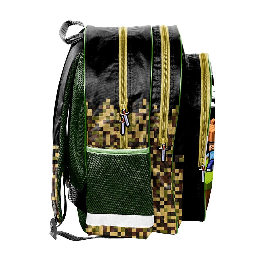 Game Pixel Minecraft SCHULRUCKSACK RUCKSACK Tasche Schulranzen Schultasche neu - Bild 2 von 3