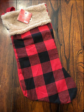 NEW RED BUFFALO PLAID Stocking Christmas Stocking