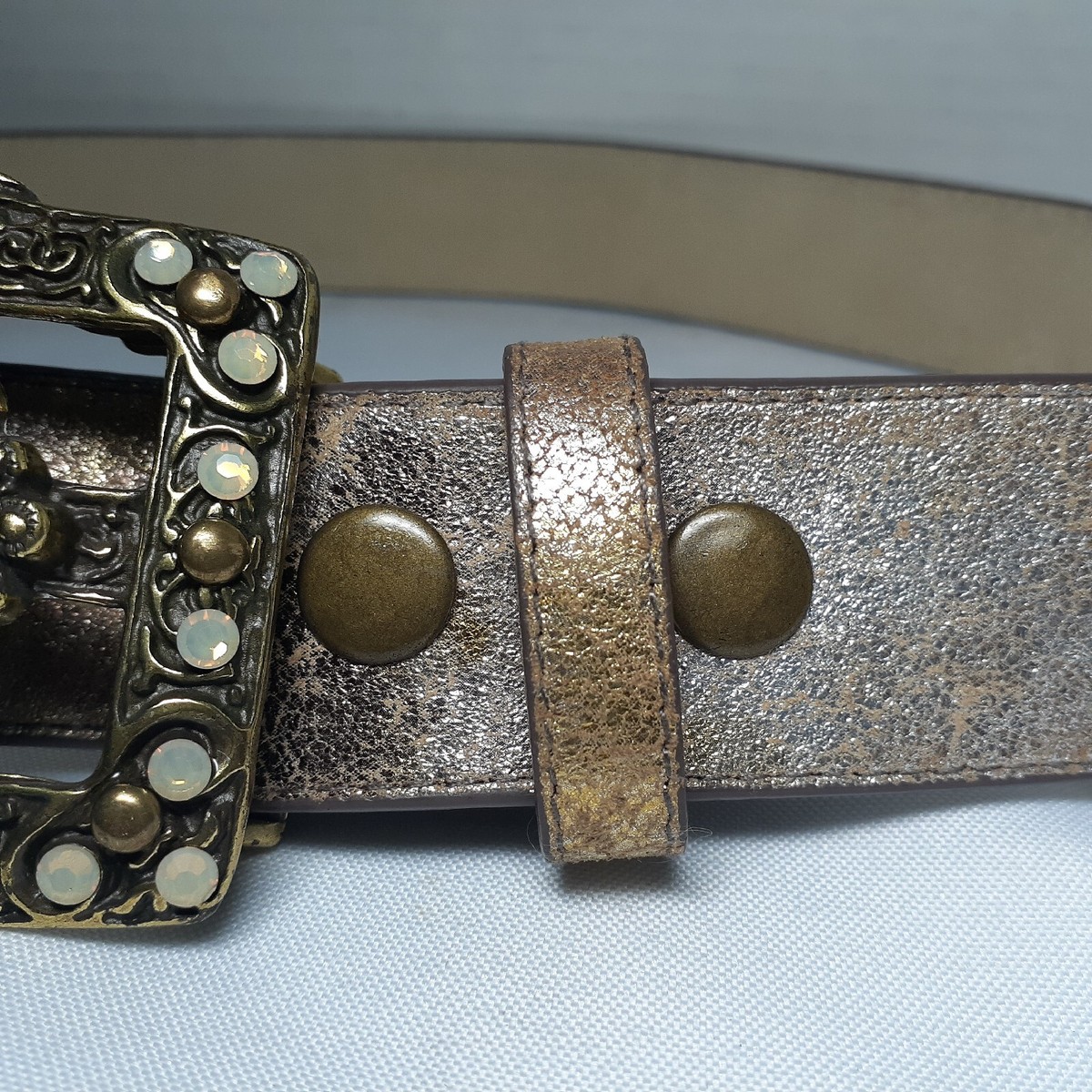 Leatherock Western Leather Belt – Womens 34 Medium Large USA Bling Boho Gypsy Leatherock Women main image 4