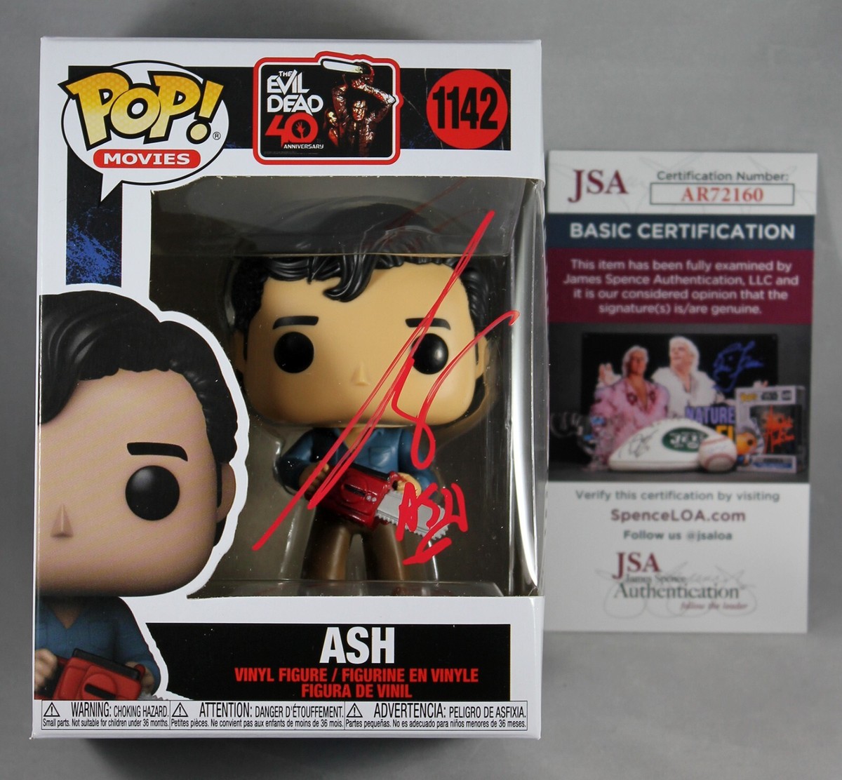 BRUCE CAMPBELL SIGNED ASH EVIL DEAD FUNKO POP FIGURE AUTOGRAPHED +