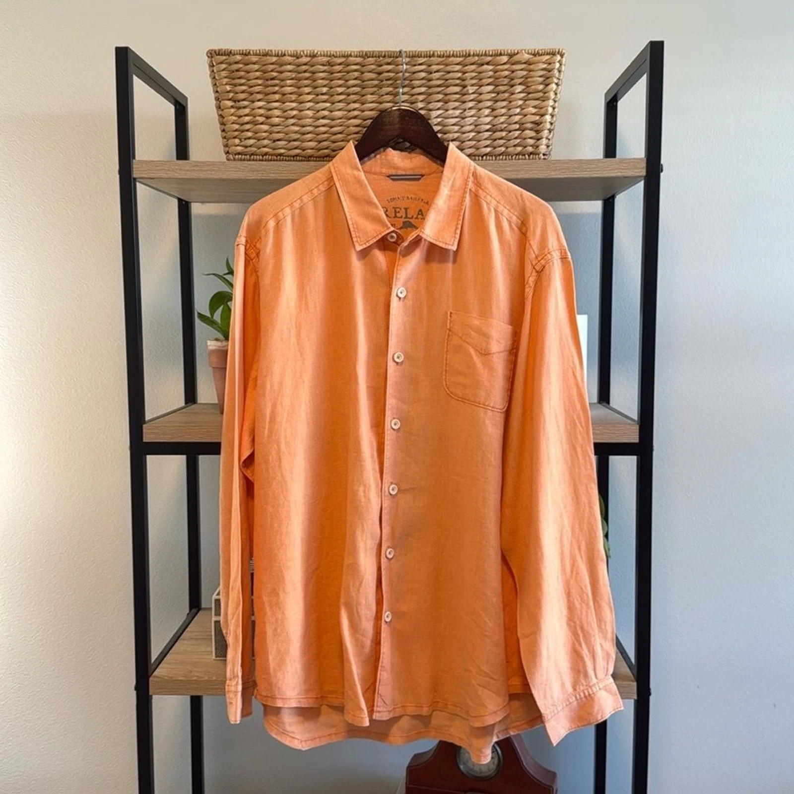 Tommy Bahama Relax 100% Linen Relaxed Button Up Collar Shirt, XL