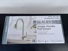 Glacier Bay 1007 747 507 Single Handle Pulldown Faucet Halwin Stainless Steel  