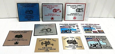 Plow Power & Antique Tractor Show EXHIBITOR PLAQUE Lot Indiana Exibits Fulton Co