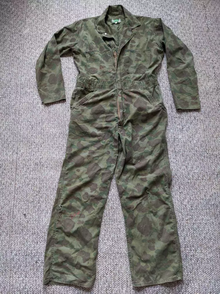 Camouflage coverall sales