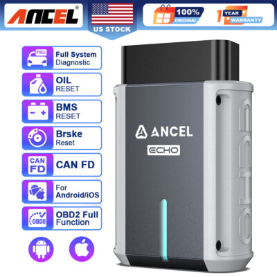 ANCEL ECHO Bluetooth OBD2 Scanner - All System Wireless Car Diagnostic Resets