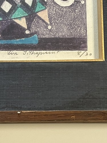 Bangkok Thailand Etching Modernist Expressionist 1970’s Abstract Portrait Rare - Picture 8 of 9