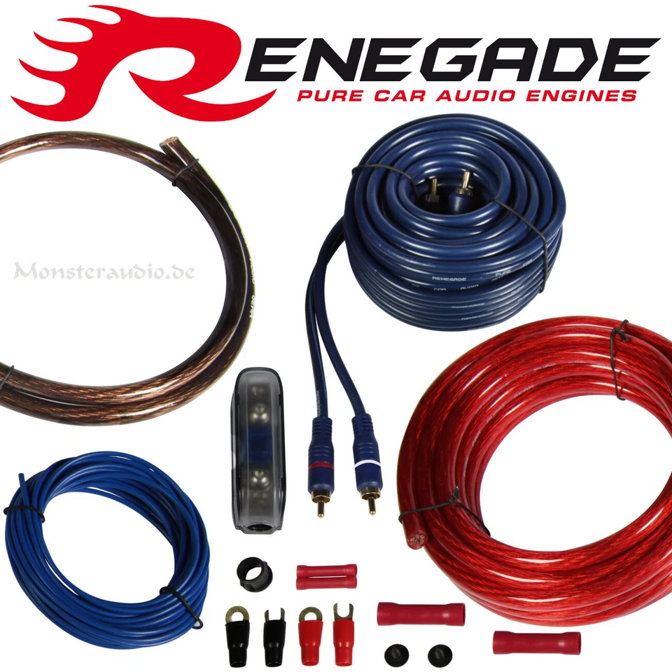 Renegade RX20Kit 20mm² Anschlusskit Verstärker Kabelset Anschlussset Auto 20qmm - Bild 2 von 2