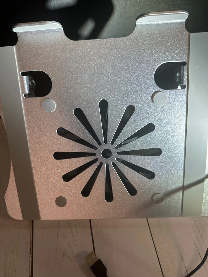 Регулируемая подставка для ноутбука с охлаждающим вентилятором, алюминиевый сплав многоугольный компьютер H - Изображение 3 из 3