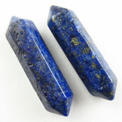 アクセサリー lapisu 12Pcs 32x8mm Natural Lapis Lazuli Hexagonal Pendulum Decoration