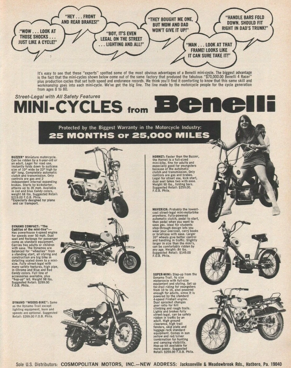 Benelli 50cc mini bike deals