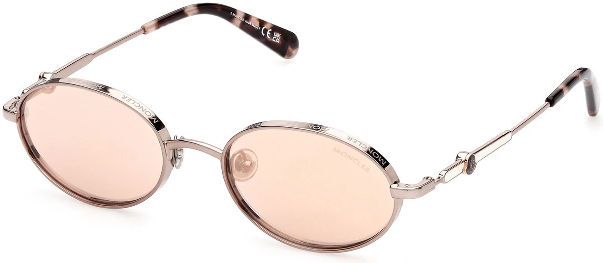 Authentic MONCLER TATOU ML0224 34U Shiny Rose Bronze Sunglasses