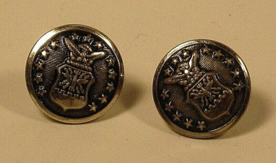 USAF US Air Force Cap Hat Buttons (Old Emblem) Pair for Dress Blues           