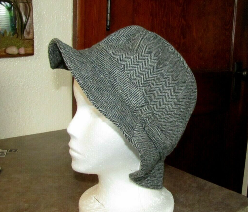 Vintage Fedora Gray Tweed Wool Blend Highland Outfitters Hipster Fedora Hat - Picture 2 of 5