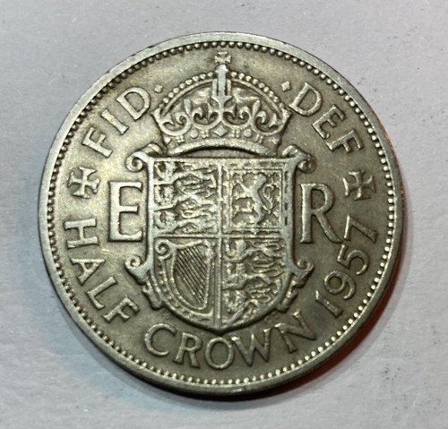 1957 Great Britain 1/2 Crown Coin KM# 907 - Picture 2 of 2