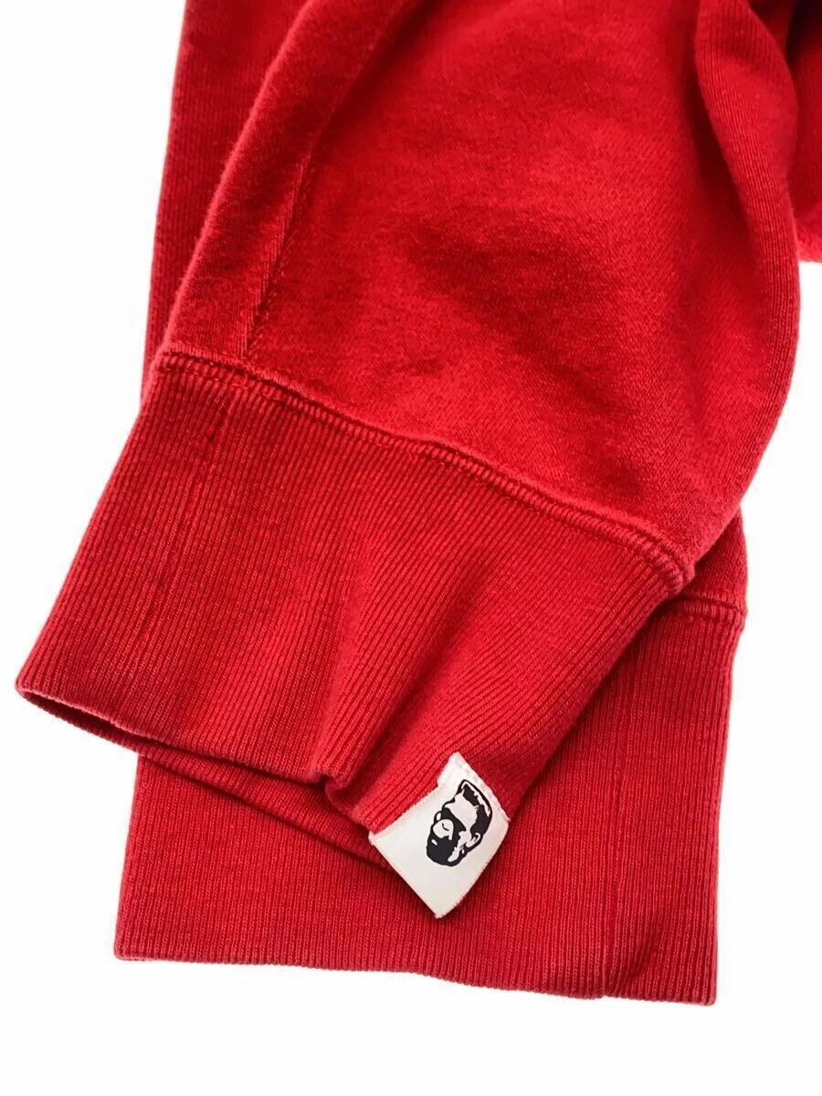 A BATHING APE (BAPE) Felpa con cappuccio APE DA BAGNO con cerniera cotone rosso M usata