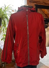 Gap Kids Hoodie Full Zip Windbreaker Red Black Mesh Lined Jacket Size 14-16