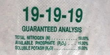 19-19-19 All purpose lawn, garden, farm and food plot fertilizer