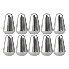 10x Guitar Switch Tips Chrome Plated Replacement for Electric Guitar
