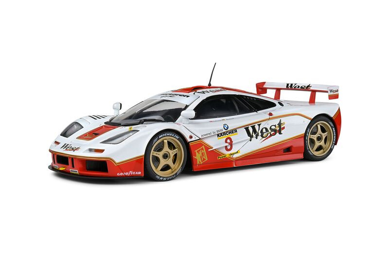 SOLIDO S1804107 1:18 MCLAREN F1 GTR SHORT TAIL WHITE #8 PRICE/BASCHER BPR GT 199