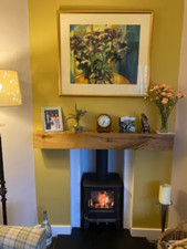 Oak Mantel Fireplace Beam/Rustic/Solid Oak Farmhouse Style Mantel Piece 14x 14cm