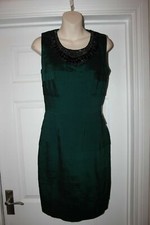 Designer Green Dress Beaded Sangria Layered Size 6 Cocktail Party Cruise Wedding