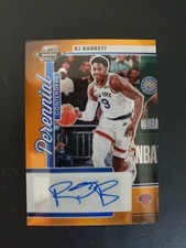 RJ Barrett  2021-22 Contenders Optic Perennial Orange Prizm Autograph #/25 NY Kn
