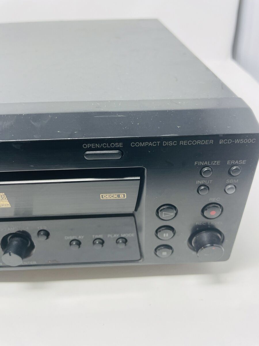Sony RCD W500C CD Recorder Dual Deck A Does Not Work PARTS Sony RCD W500C CD Recorder Dual Deck A Does Not Work PARTS