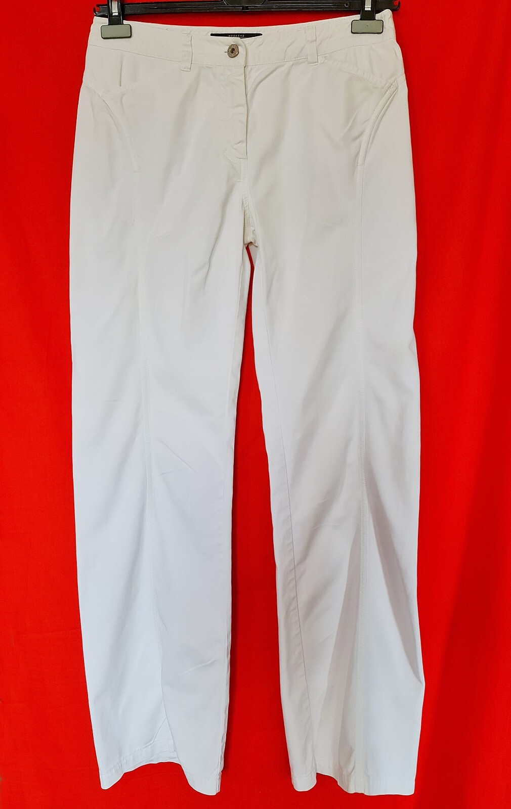 AUTHENTIC WEEKEND MAX MARA SOLID  WHITE COTTON WO… - image 1