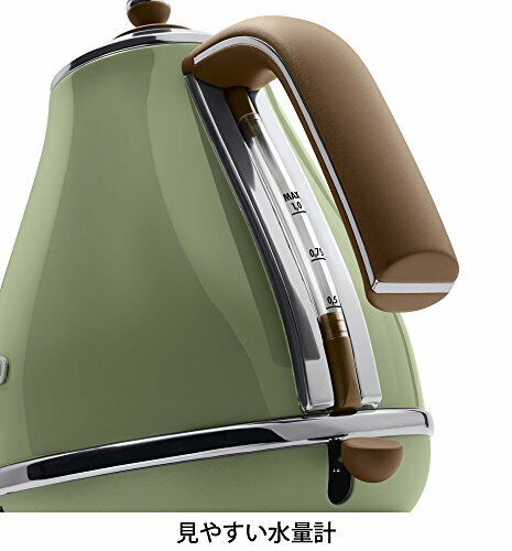 Delonghi ICONA Vintage Collection Electric kettle 1.0L KBOV1200J-GR Olive  green