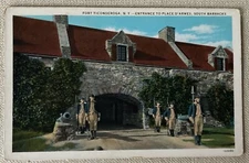 Place D’Armes South Barracks Fort Ticonderoga New York Vintage Postcard