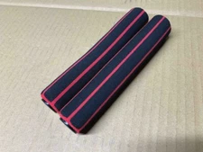 BLACK/RED Bicycle Foam Grips 7" long Track Road Cruiser Lowrider Bikes