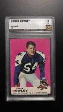 1969 TOPPS FOOTBALL DALLAS COWBOYS CHUCK HOWLEY CARD HOF WEST VIRGINIA #97 VG 3