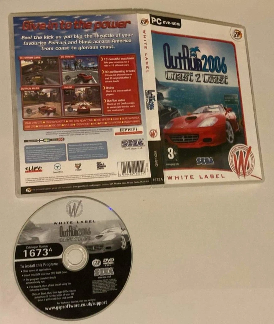 OutRun 2006 Coast 2 Coast PC DVD ROM GAME UK/EU VAT INC Out Run 06 Region  Free 0