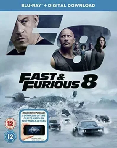 Fast & Furious 8 Blu-ray (2017) Dwayne Johnson - Bonus Disk - New & Sealed