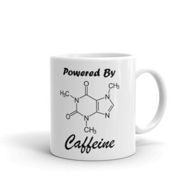 Powered Caffeine Molecule Geek Nerd Premium Laboratory Cup Gift Coffee Tea Mug