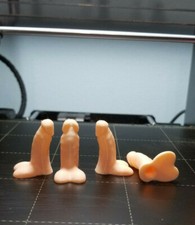 SKIN COLOR - Novelty Valve Stem Cap Penis Perfect Prank / Gag Gift (4 Caps pack)