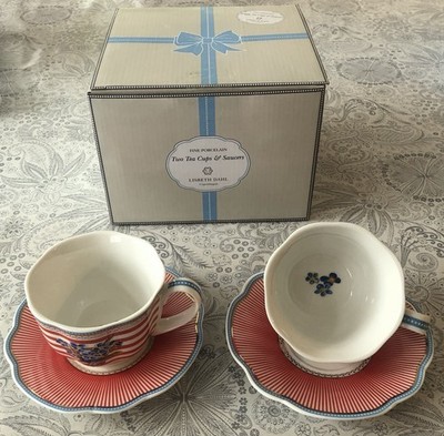 Lisbeth Dahl Copenhagen Tee Tea Tassen Untertassen Set Rot Neu Ovp Porzellan
