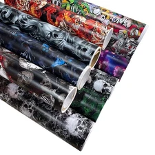 Premium Graffiti Skull Sticker Bomb Vinyl Wrap Film Roll Adhesive Decal Wrapping