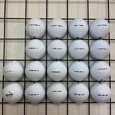 Noodle (Maxfli) Golf Balls 18 Various Models Mostly Long & Soft Models - 4A-5A