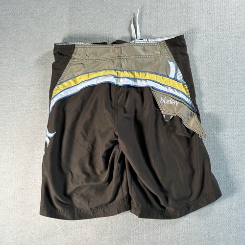 Hurley Boys Brown Board Shorts Swim Trunks Size 16 XL SURFING WAKEBOARD - Picture 5 of 9