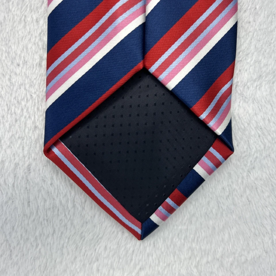 Corbata Firenze Multicolor Rayas Hombre 3.5”x 58.5” Toda Seda Hecha en Italia Foto 3 de 4