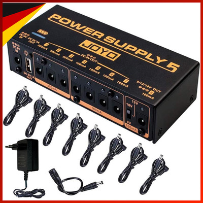 Netzteil für Gitarreneffektpedal 4400mAh 8 Ausgänge 9V-18V USB-Anschluss