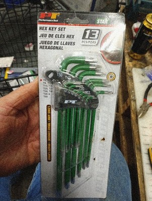Pt,  -star-  Hex Key Set 13-Piece ,    9161