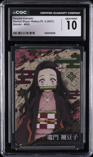 2021 DEMON SLAYER WAFER #002 NEZUKO KAMADO CGC 10 GEM MINT