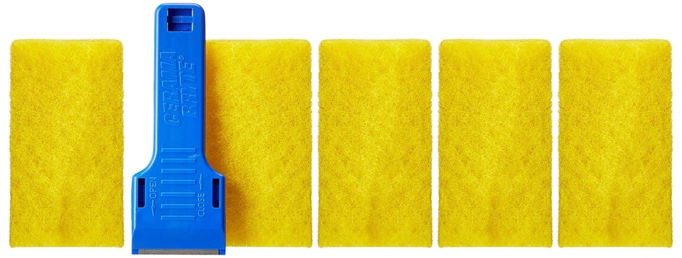 Cerama Bryte 28 Oz Ceramic Cooktop Cleaner Scraper And 5 Pads Combo Kit - Image 3 of 3