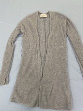 Brochu Walker 100 Cashmere Open Cardigan Sweater Blue Womens S