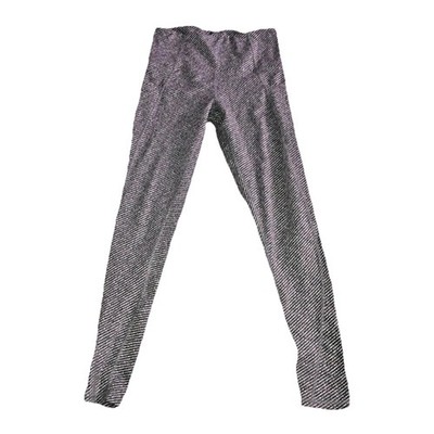 Champion Women's  Medium Yoga Pants Leggings Gray White phone Pocket